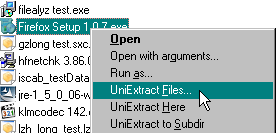 لرؤية البرامج قبل تثبيتها Universal Extractor