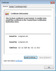 Internet Explorer certificate information